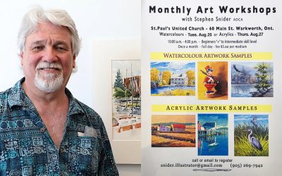 Monthly Art Workshops  with Stephen Snider AOCA